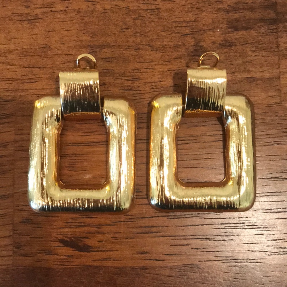 Zara gold door knocker earrings